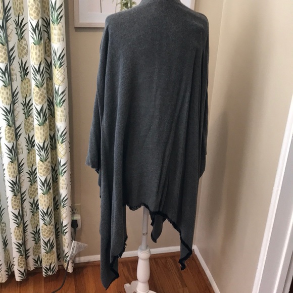 Luxe Wrap Cardi Sweater Charcoal Gray Luxe Layer - Picture 7 of 7